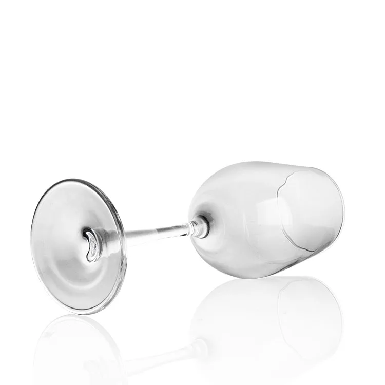 Factory machine made hot sale 11oz glass red goblet wine glass stemware with color gift box