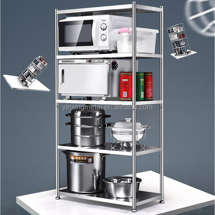 
Stacking Racks Storage Holders Cargo Goods Racking Microwave Oven Shelf for Kitchen 