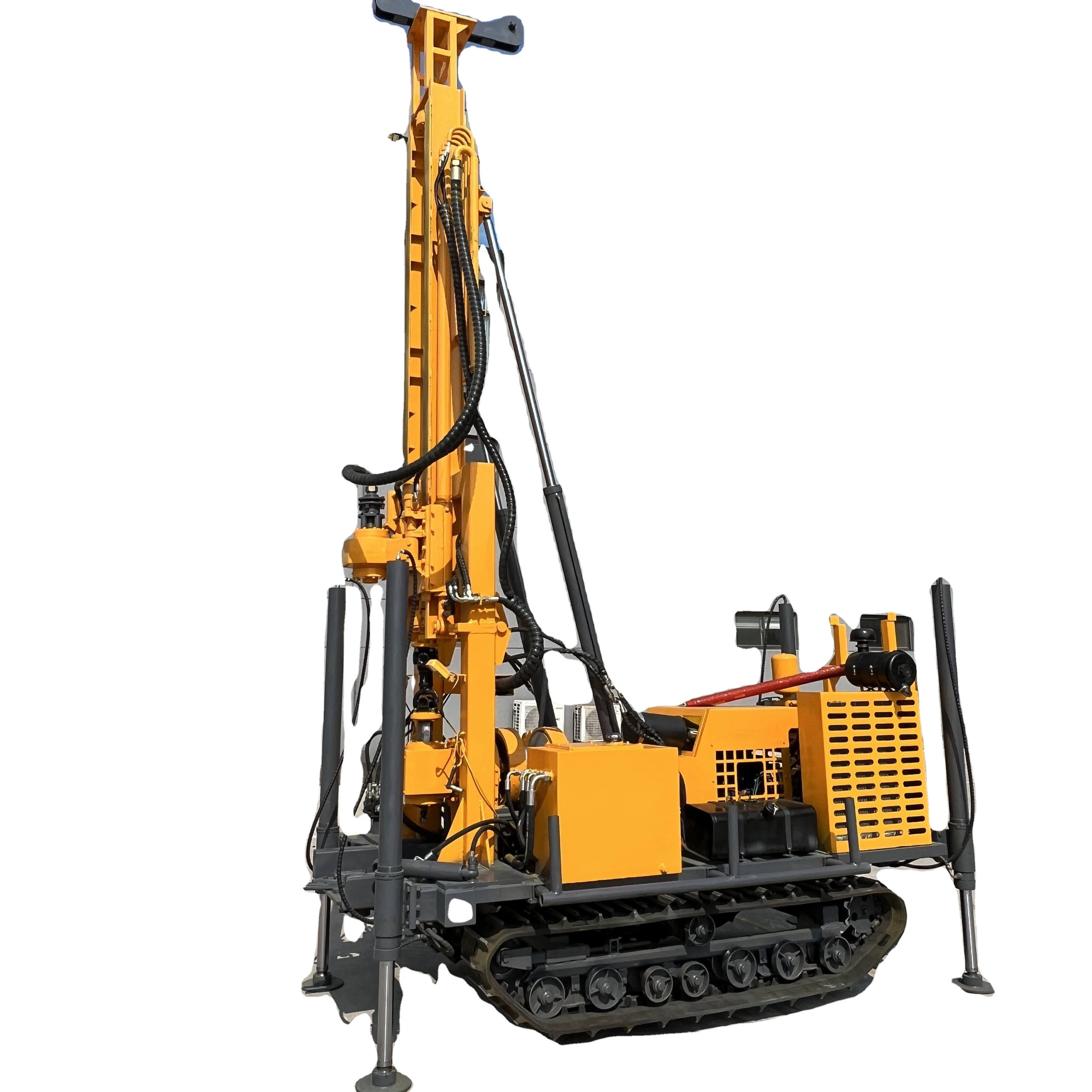 Water pneumatic dual-purpose hydraulic crawler-mounted hydraulic water well drilling rig for sale