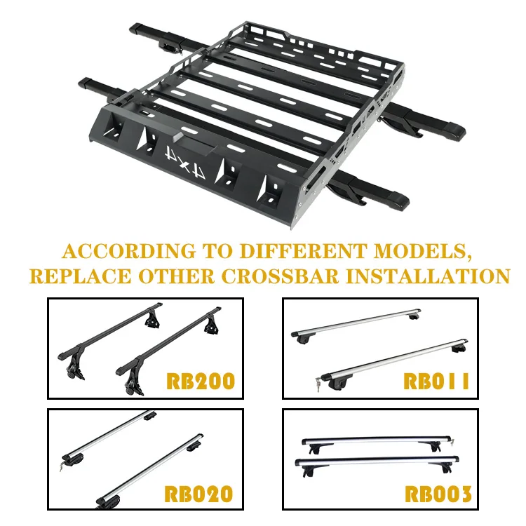 Iron roof rack 4x4 top carrier support universal iron alloy car roof racks easy to be transported for Toyota HILUX revo 2016+