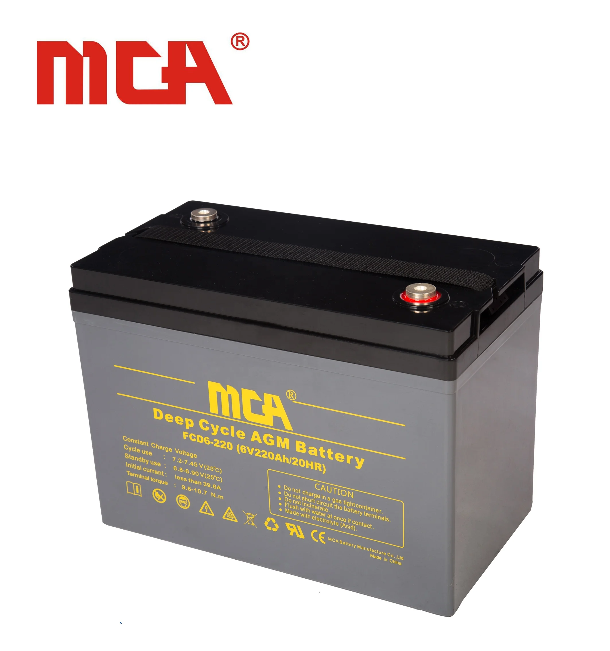 Golden supplier deep cycle 6v 226ah marine golf cart battery