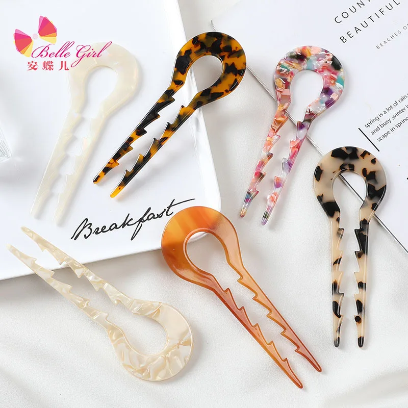 Оптовая продажа 2022 новые модные индивидуальные шпильки для волос из ацетата 13