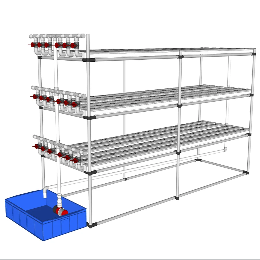 Hydroponics NFT System Vertical Hydroponic Growing Systems PVC Tube for Lettuce Growing
