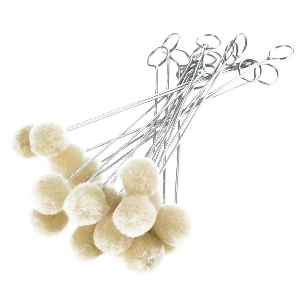 12,5/15cmWool Daubers with a round handle alcohol dye wool ball anti-dye crockery oil sealer brush diy leather tools