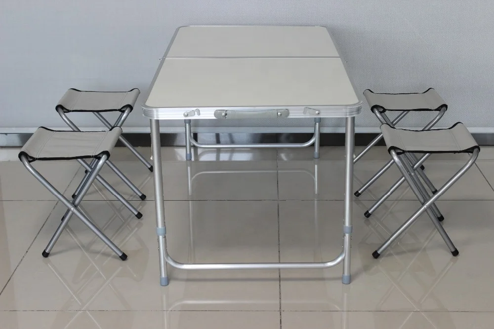 Small Portable 80*60*66cm Metal Folding Table Modern Design Outdoor Furniture for Camping