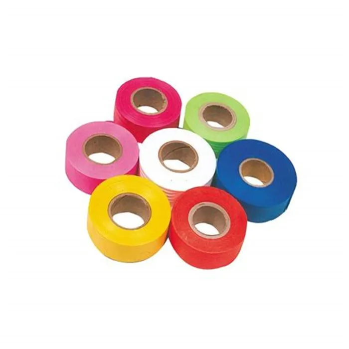 Bright PVC Florescent Colours Reflective Warning Flagging Tape Flagging Tape Roll