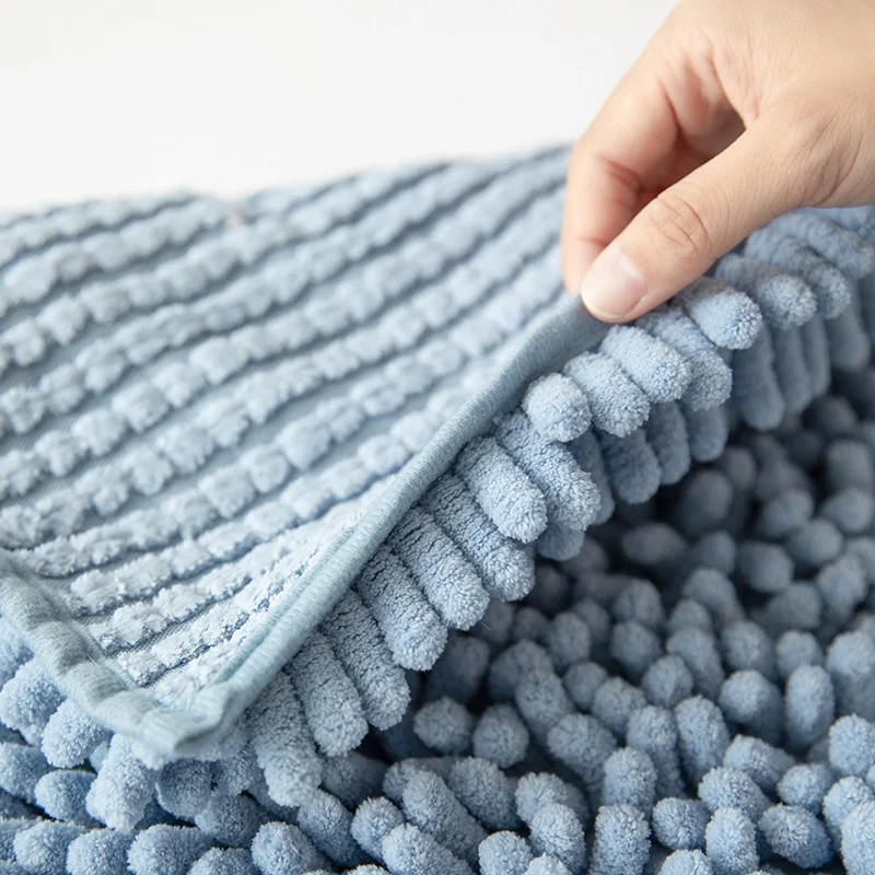 New Arrival Modern Rug Soft Chenille Bath Mat Tuftied Rug Solid Color Absorbent Bath Mat Non-slip Mat