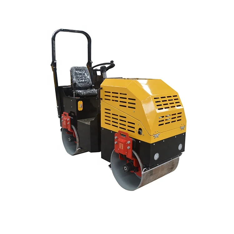 CE 1000KG Accept customized 1t ride on road roller double drum road roller compactor