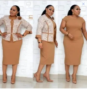 
Bodycon Long Sleeve Round Neck Work Office Pencil Dress Plus Size Ladies Office Wear Dress For African Women 