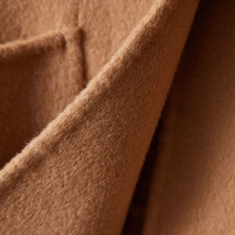 Women 100% Wool Coat Ladies Pure Woolen Long Coats Winter Factory Sales Customized Service MC814