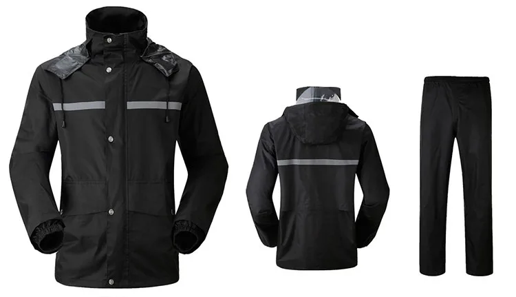 OEM Rain Wear Nylon Foldable Waterproof Rain Coats Mens Pocket Raincoats