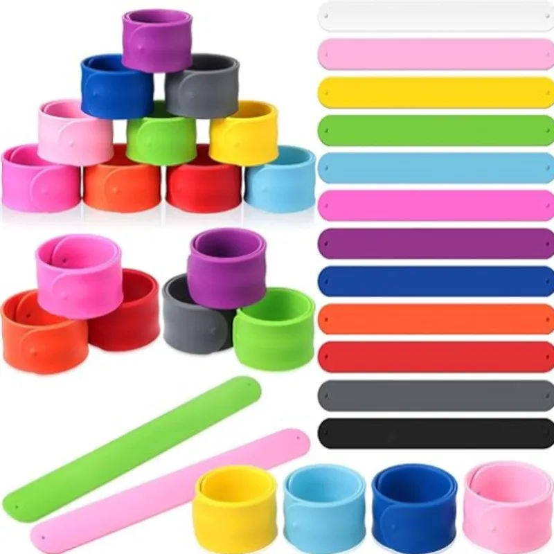 Custom Cheap Silicone Rubber Snap Wristbands Promotional Product Type
