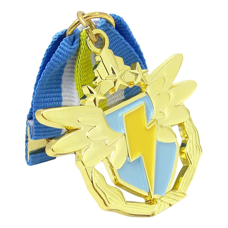 Custom Shape Logo Silver Metal Award Medals Design Custom Medal