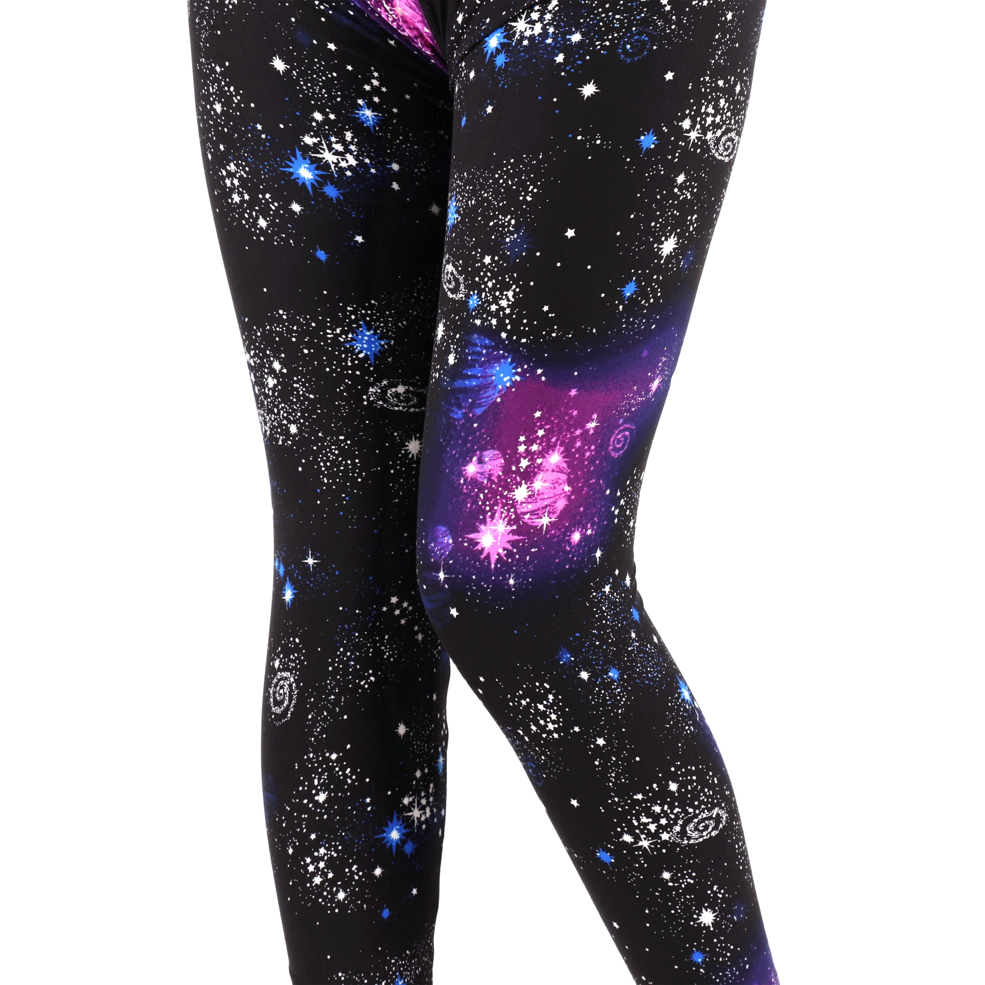 Tall Curvy Women Pants Super Soft Buttery Quality Fashion Lady Extra Tall Curvy High Waist Yoga Galaxy Sky Prints Leggings Stock