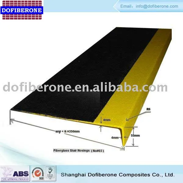 fibreglass frp grp step nosing nose