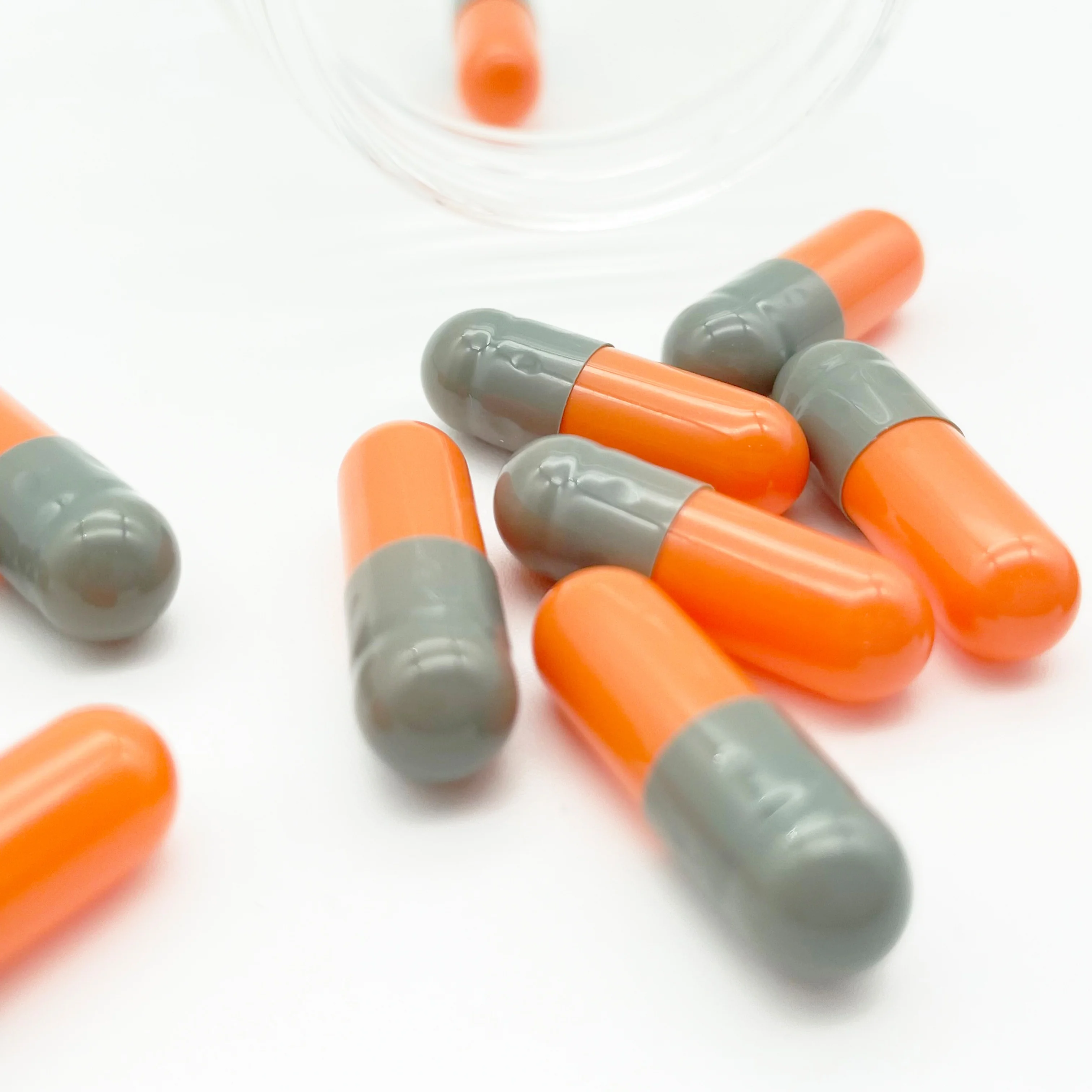 High Quality Medical Orange Capsule Size 3 Hard Gelatin Empty Capsules