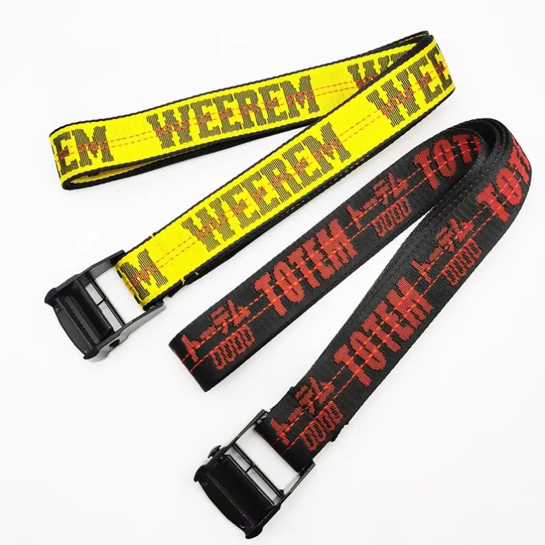 YWHCHI Stylish Woven Belts for Men Embroidered Belt Custom Made Fabric Webbing Canvas Waist Belts