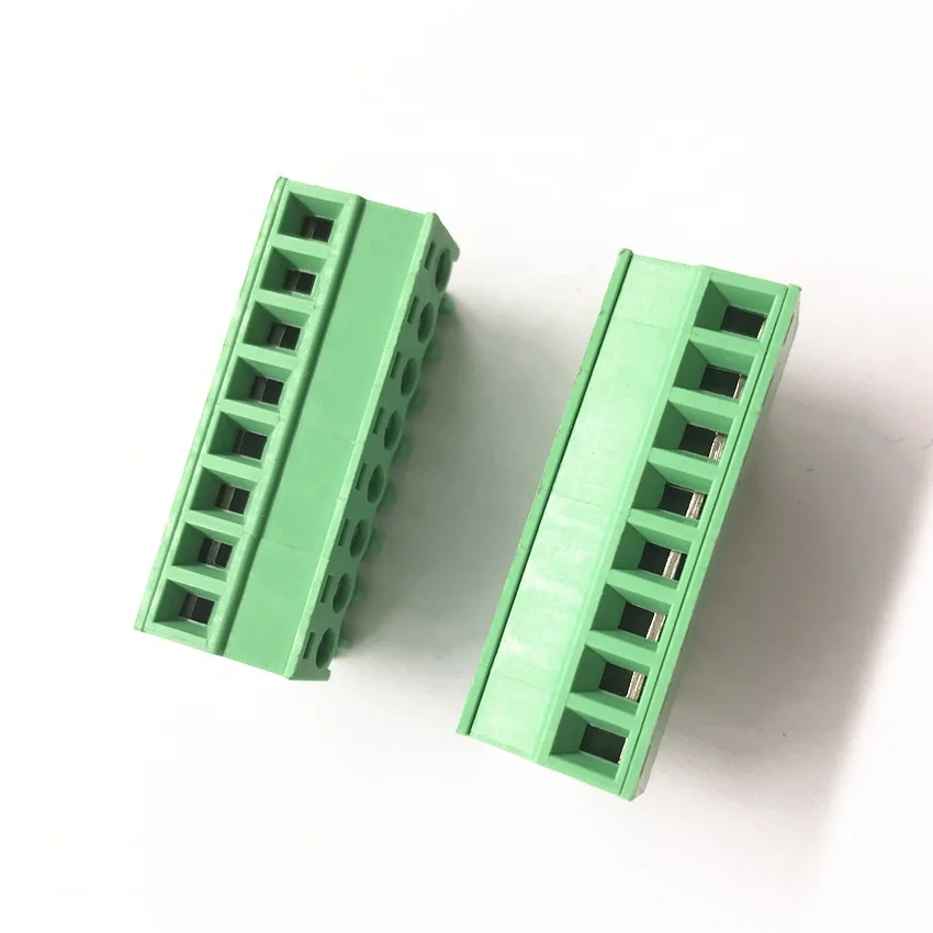 pcb board 3.5/3.81mm  pitch terminal block 2/3/4/5/6/7/8/10 pin 300V 8A terminal blocks connector