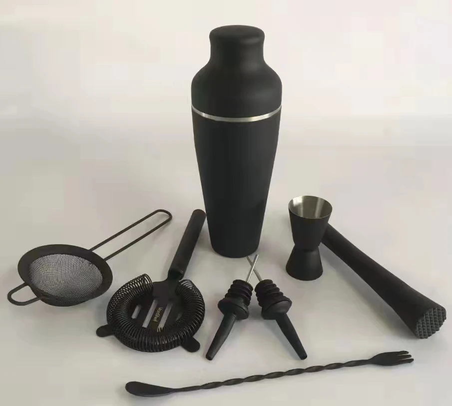 Mixology Bartender Kit 10-Piece Bar Tool Set with Bamboo Stand Perfect Home Bartending Kit Martini Cocktail Shake Set