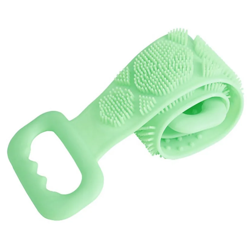 Wholesale Body Wash Silicone Body Scrubber Belt Double Side Shower Exfoliating Belt Removes Bath Towel