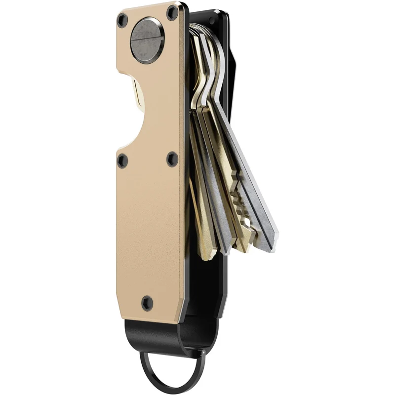New Arrival Aluminum Alloy Key Storage Case Pouch Holder With Smart Screw Function for Holding Keys