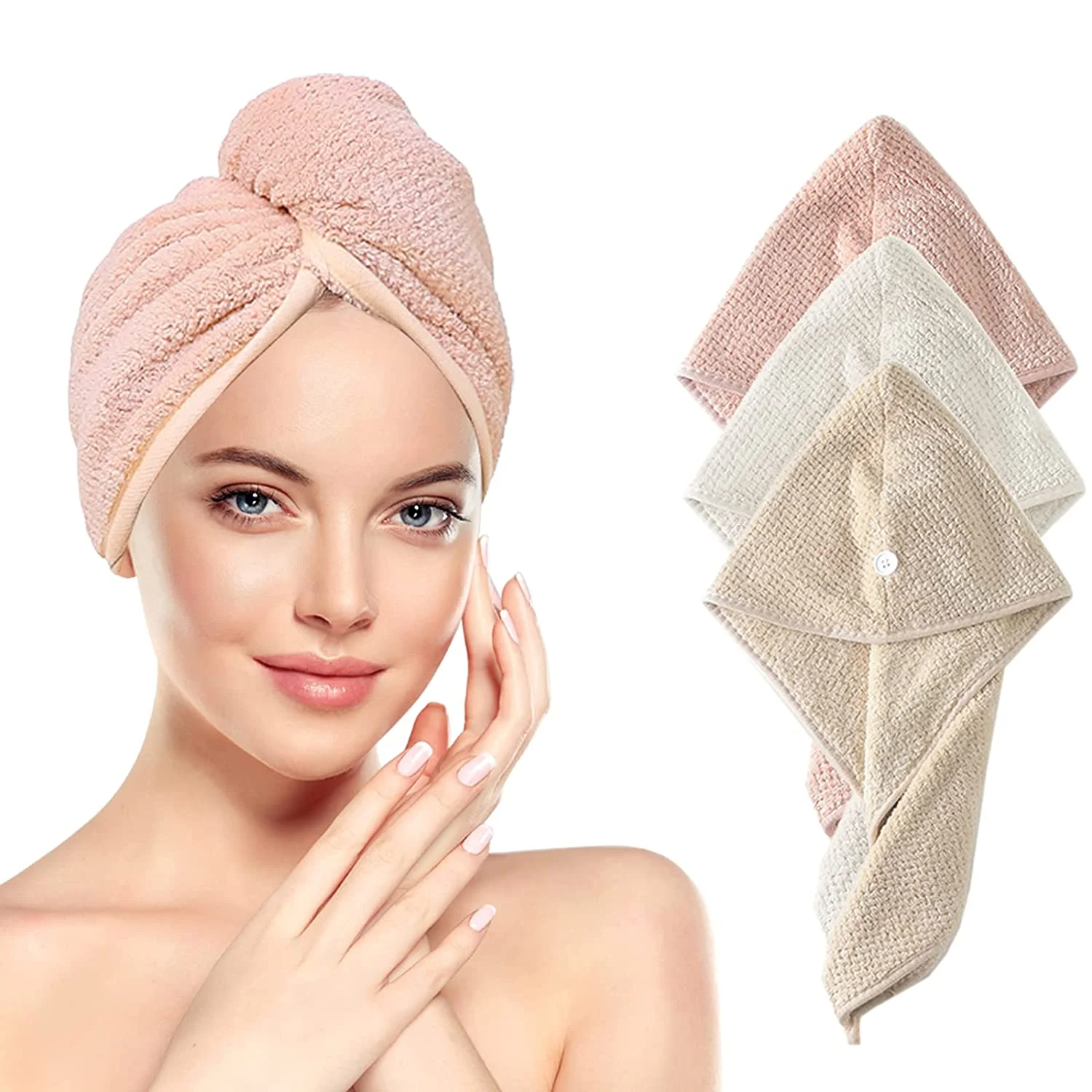 Hot Selling Wholesale Custom Microfiber Hair Super Absorbent Ladies Quick Dry Hair Towel