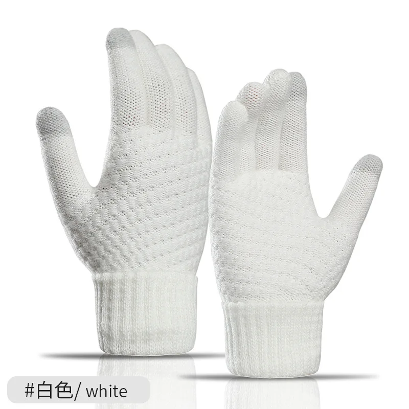 Customized Woman Screen Touch Glove Thicken Fashion Winter Warm Knitted Glove