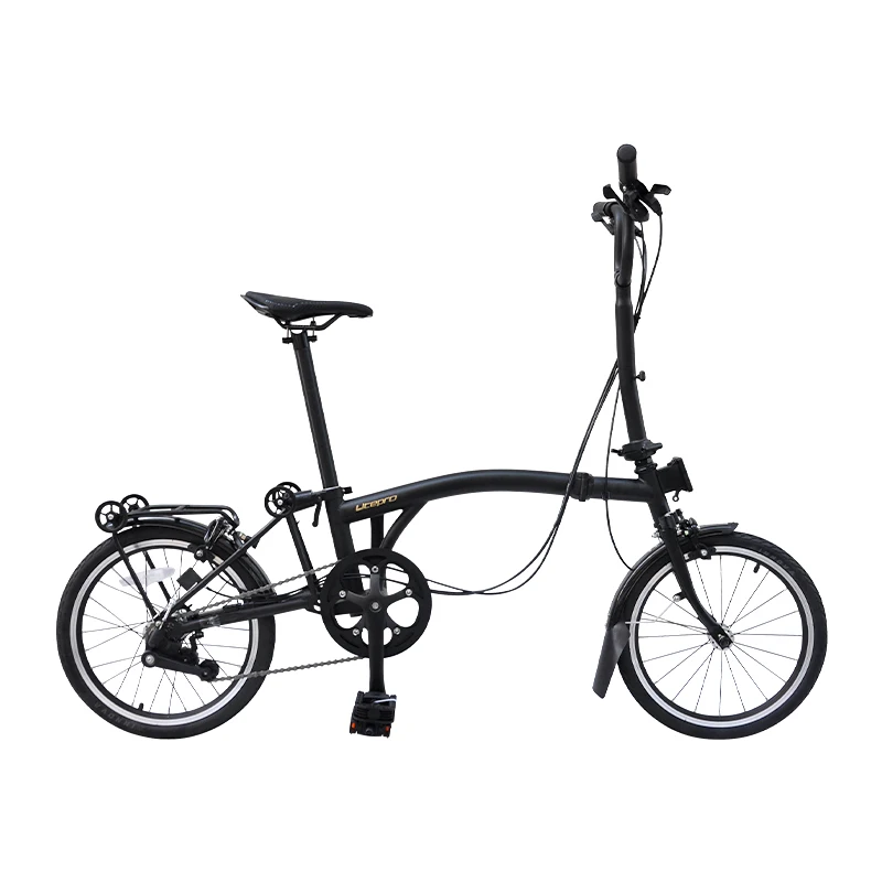 Litepro Tri-Foldable Bicycle 16 Inch 6 Speeds Steel Frame Mini Horizontal Handle Folding Bicycle M handle Folding Bike