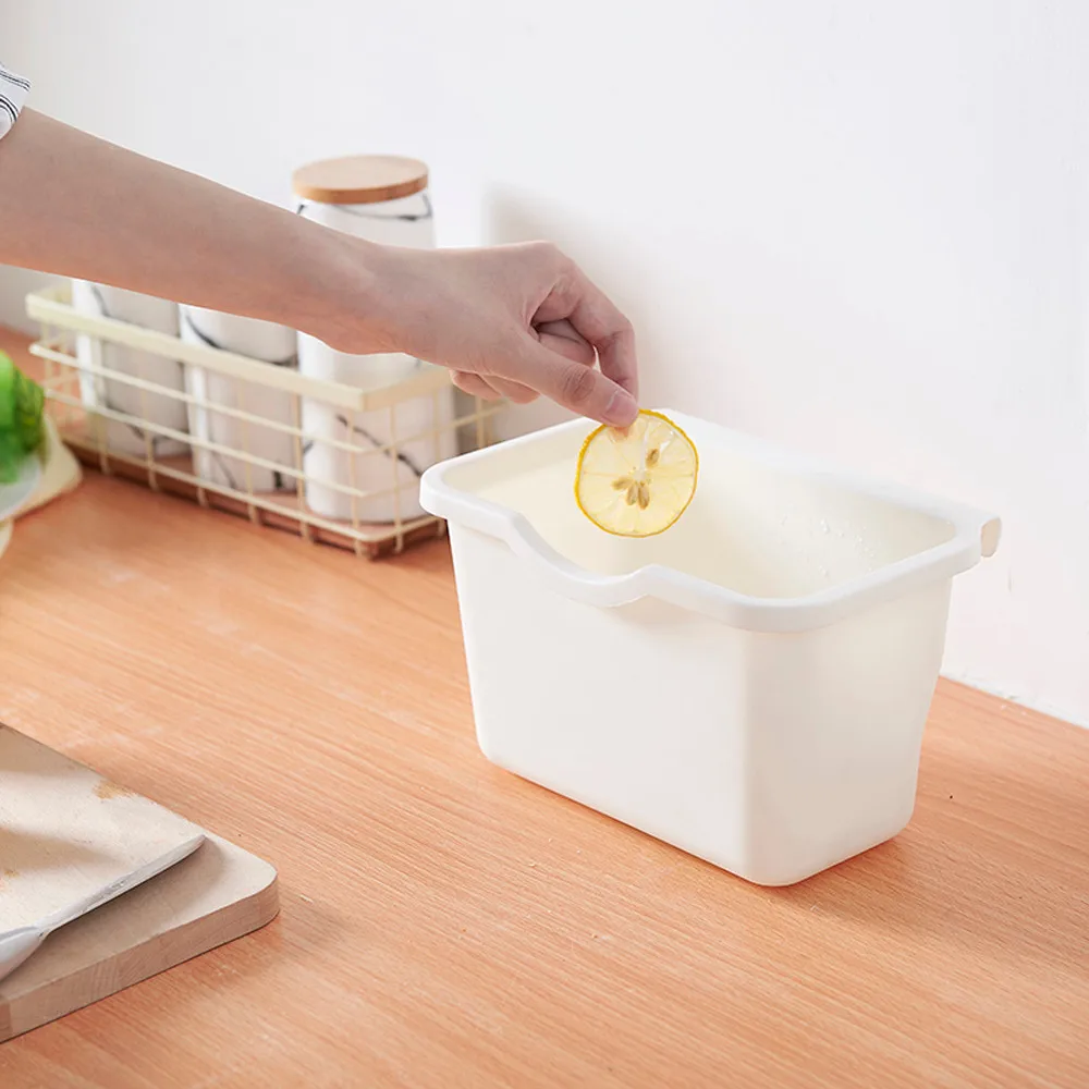 Kitchen Cabinet Door Hanging Trash Can Convenient Kitchen Waste Garbage Container Simple plastic fruits and vegetables Storage