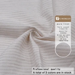 Linen fabric manufacturers wholesale italian french woman man shirting soft flax fabrics yarn dyed stripe linen fabric for dress