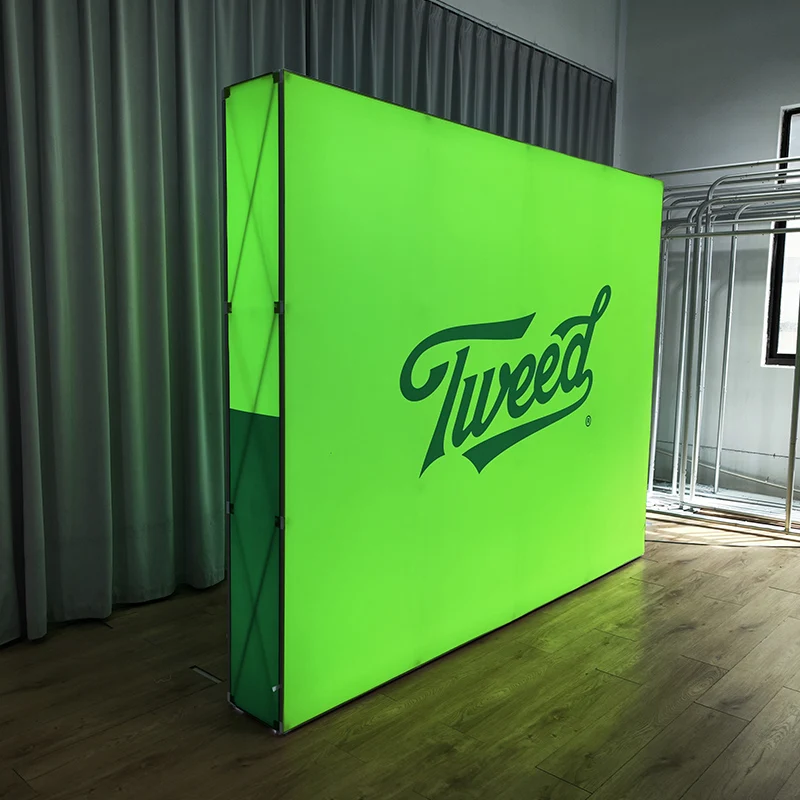 Display Booth Frame Aluminum pop up stand tension fabric trade show display Tension Fabric Pop Up Display