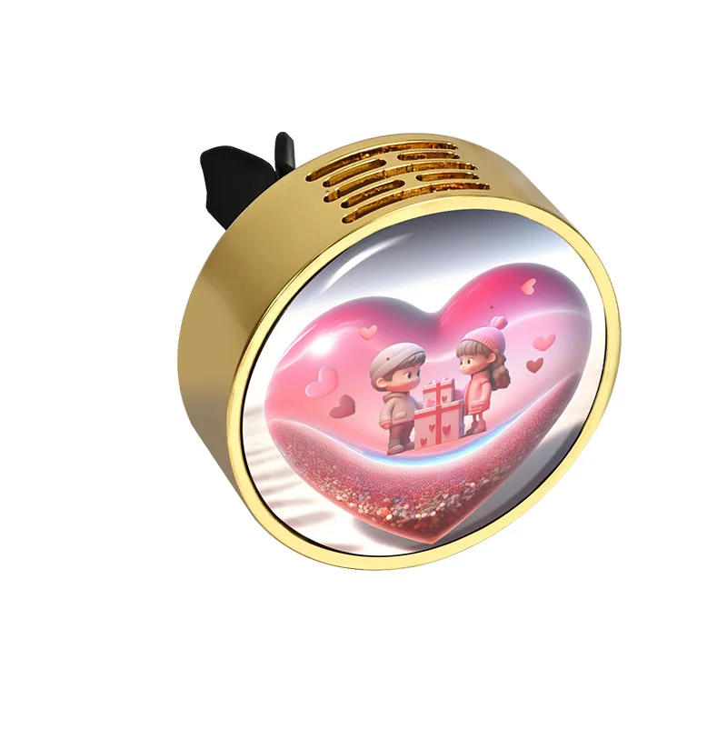 Customizable Logo Aromatherapy Clip Creative Car Enamel Baked Paint Fragrance Clip Promotional Business Gift Idea