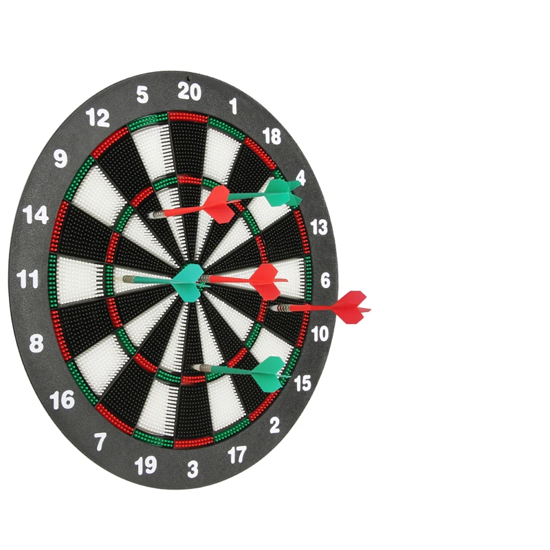 Rubber Safety Tip Dart Board 16.4 Inch with 6 Darts Dartboard Game Set Office Relaxing Sport & Family Leisure Time