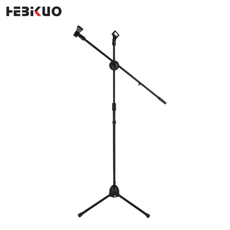 M-305A Professional Microphone Floor Stand Adjustable Stage Tripod Metal Mount Double Microphone Stand for Studio Mic