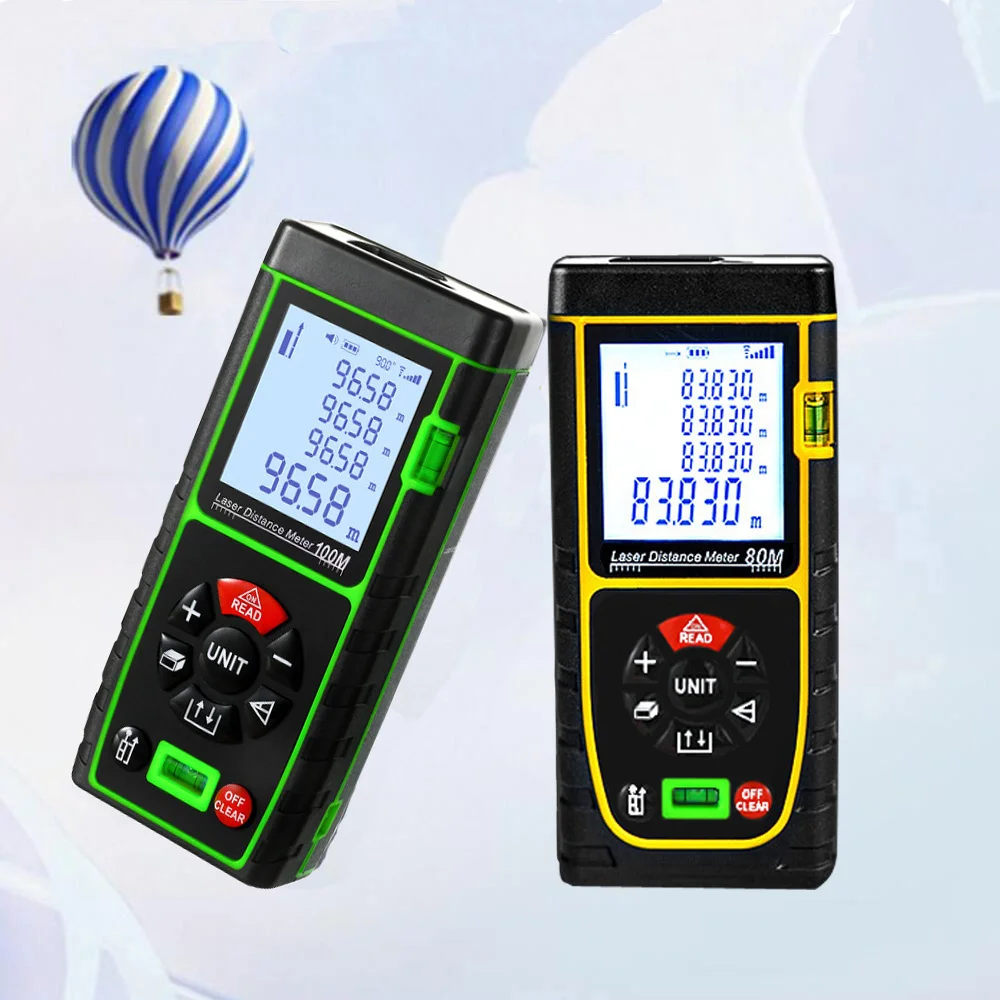 Laser Rangefinder High Accurate Roulette Laser Distance Meter Measuring 40M 100M 120M Digital Tape Measure Range Finder