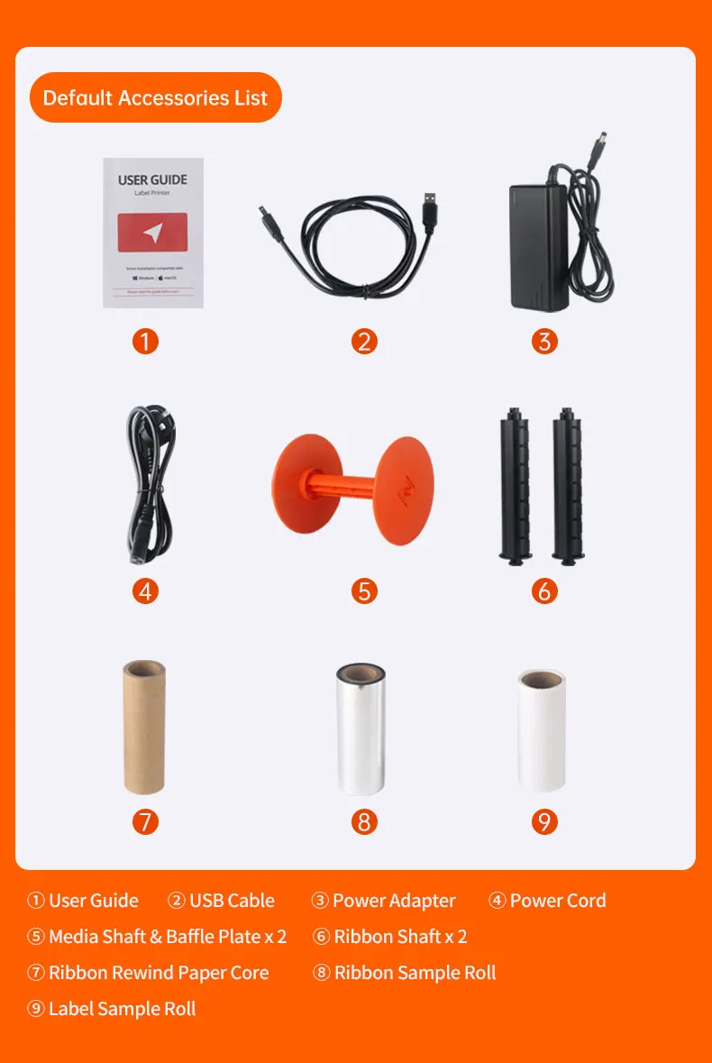 Thermo Printer Manufacture Use Washable Foil and Ribbon for Garments or Cloth Labels 203DPI Thermal Transfer Printer