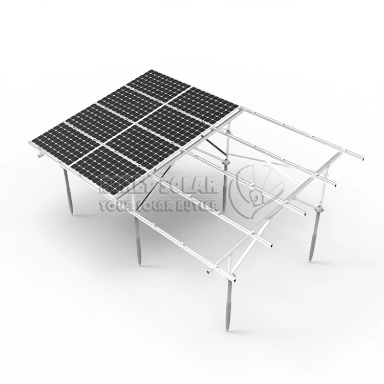 Ground Solar Energy  Bracket Pv Ground Mounting Structures System with Ground Screw