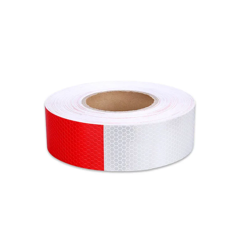 
Red & white safety warning hip glow in the dark and reflective tape 
