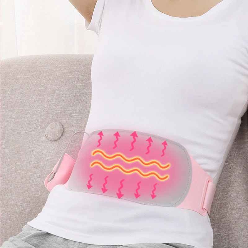 Newest Portable digital Heating belt Massage for Menstrual Period Cramps USB Electric Infrared Waist Warming Belt