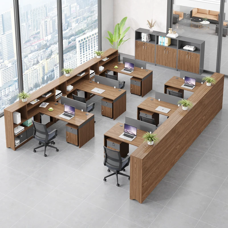 BGZ-11 Escritorio Mesa De Trabajo Modern Office Desk Furniture Staff l Shaped Table Work