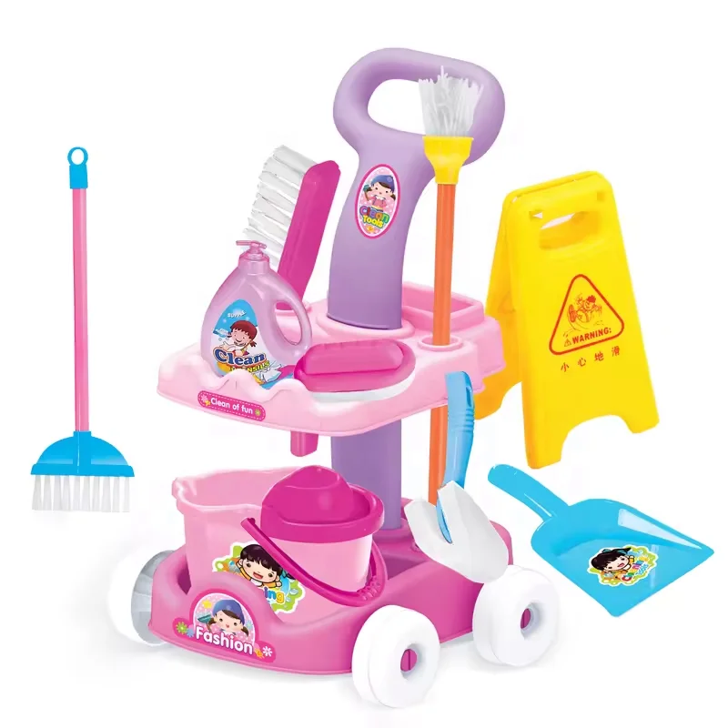 Toyhome Hot Selling Clean Car Toy Pretend Play Cleaner Toys Kids DIY Set Toy Cleaning Set For Girls