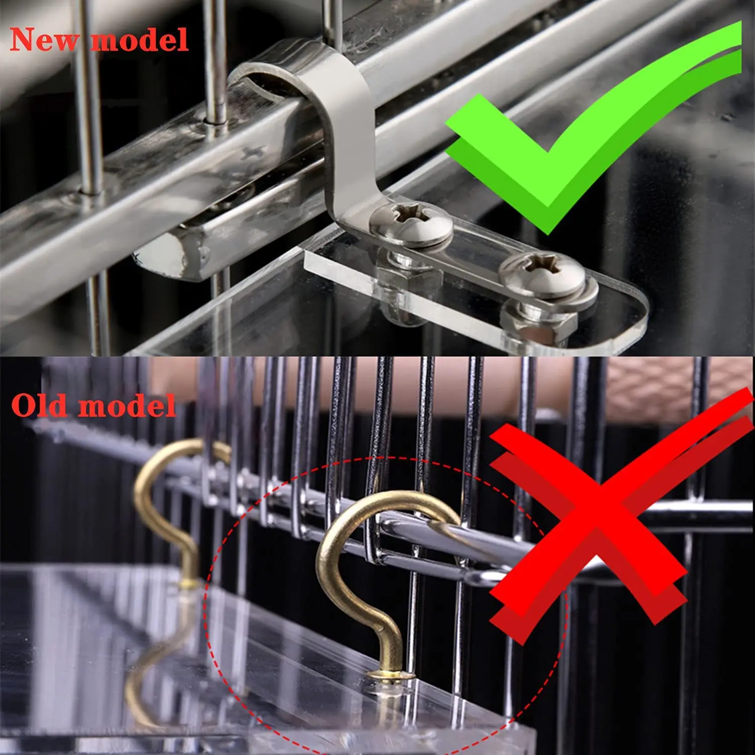 Clear Acrylic Automatic Bird Feeder No Mess Bird Cage Pet Feeder Seed Food Container  Large Clean Seed Bird Feeder