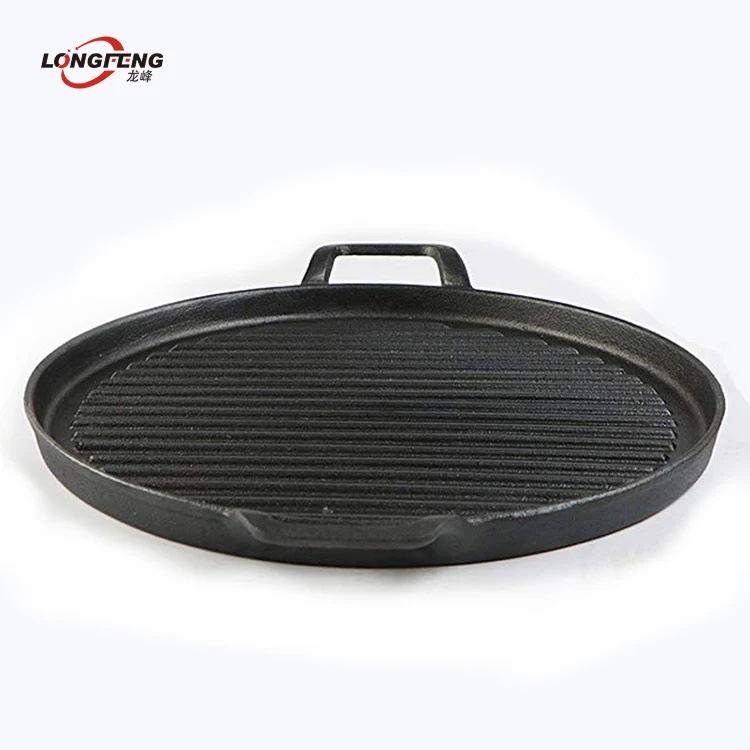 Pre-Seasoned Smokeless Cast Iron Cookware Grill Fry Pan Kitchen