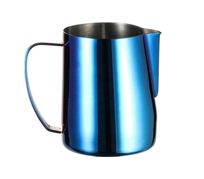
Mirror Surface Milk Bubble Mug Cusp Mouth Cup Fancy Embossed Milk Jar Making Cappuccino 350ML Stainless Steel Metal Fashionable 