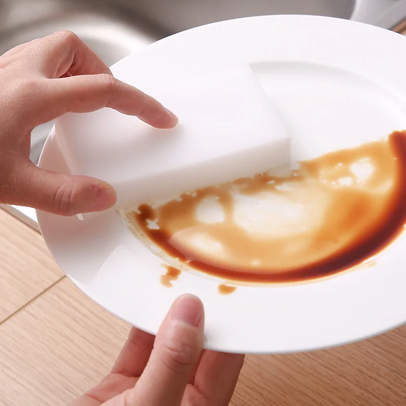 Melamine Sponge Wipe Household Kitchen Cleaning Sponge Brush Pot Dishwashing Sponge Cloth Interior Cleaning