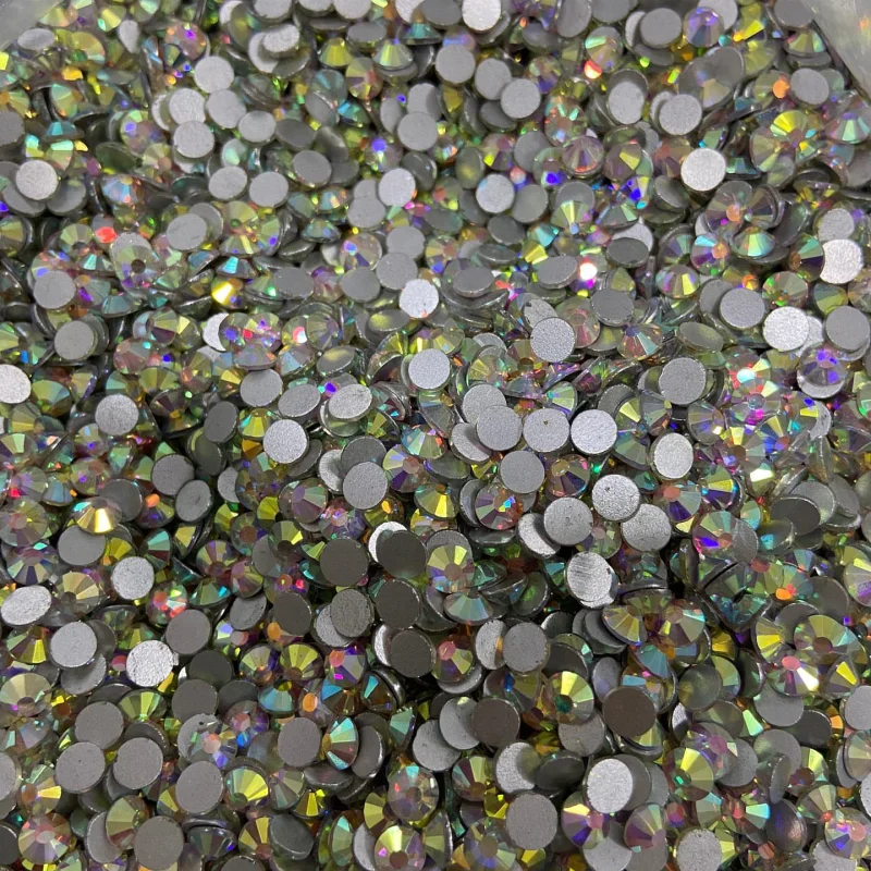 Super Glitter Strass Glass Rhinestones Flat Back Non Hotfix Rhinestones For Nail Art Fabric Garment