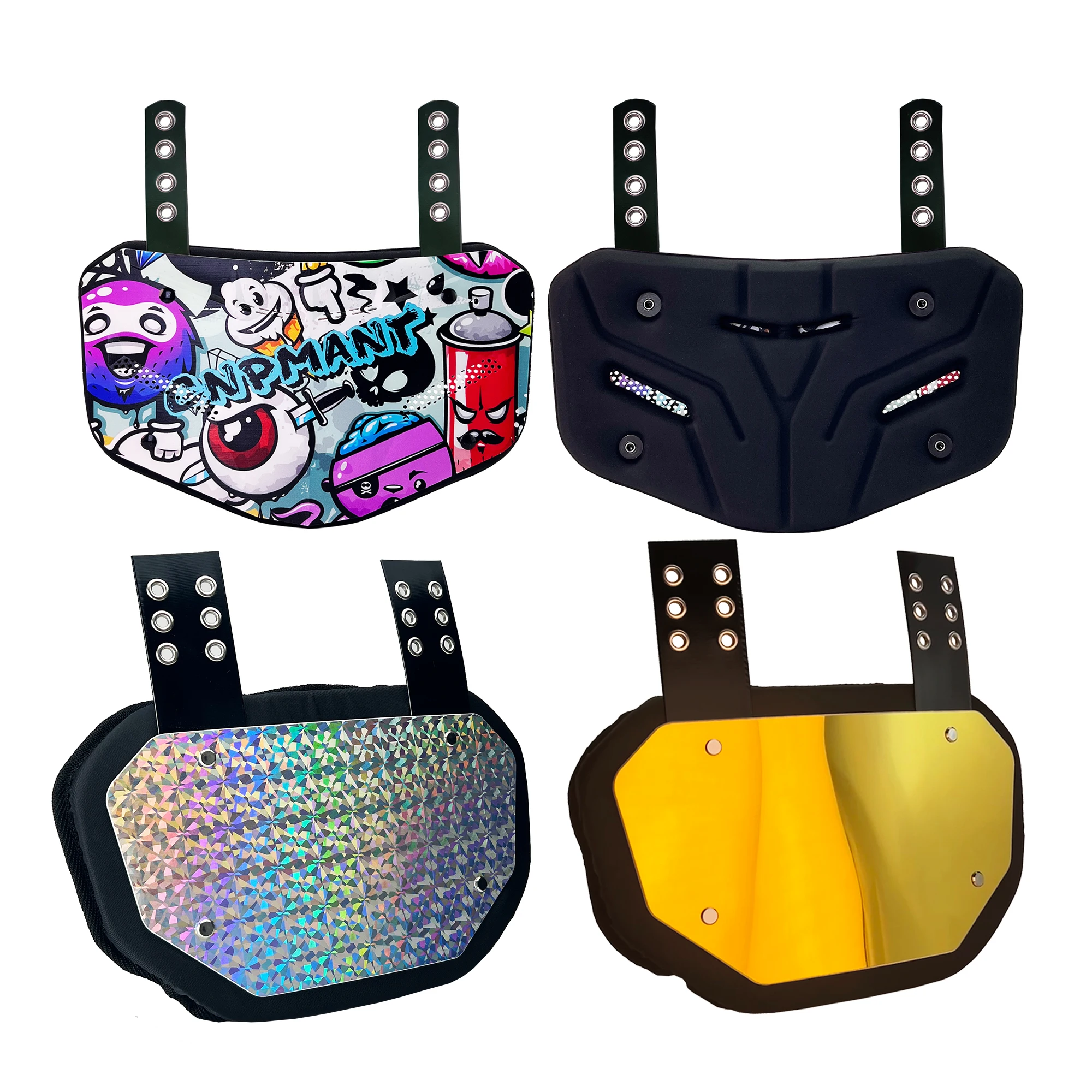 Back Bone Back Plate Rear Protector Lower Back Pads for Football Players Backplate Shield For Youth and Adult