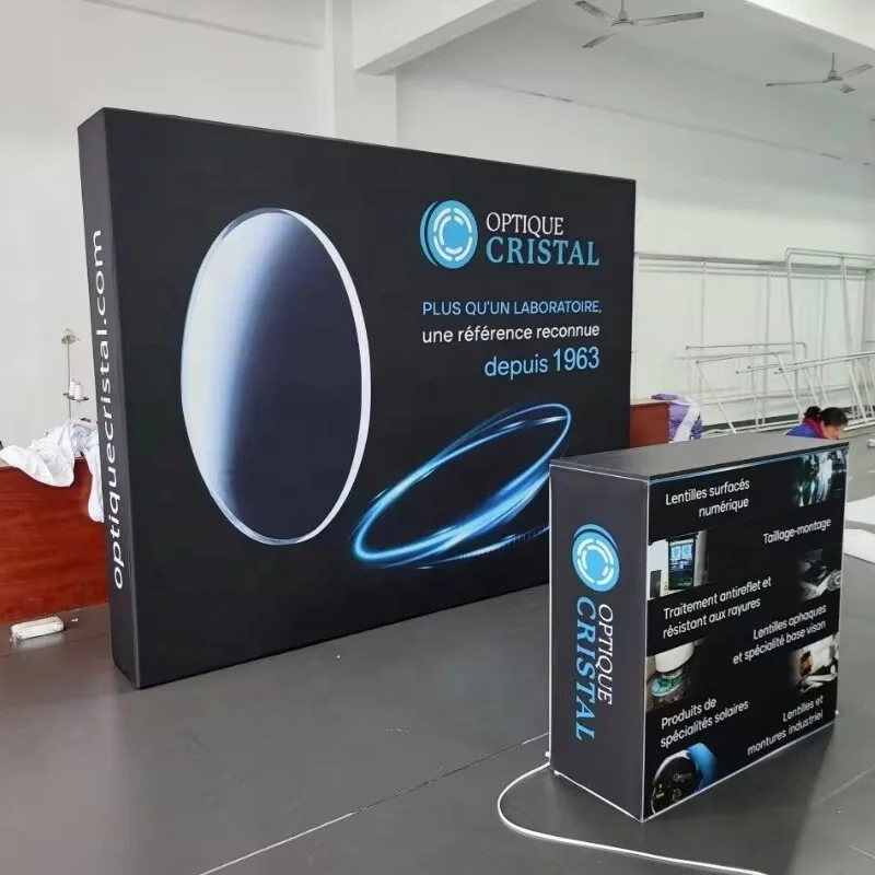 Easy Set Up 10ft Tension Fabric Pillowcase Expo Booth Display Exhibition Module Booth, Popular Trend Fabric Backdrop Booth