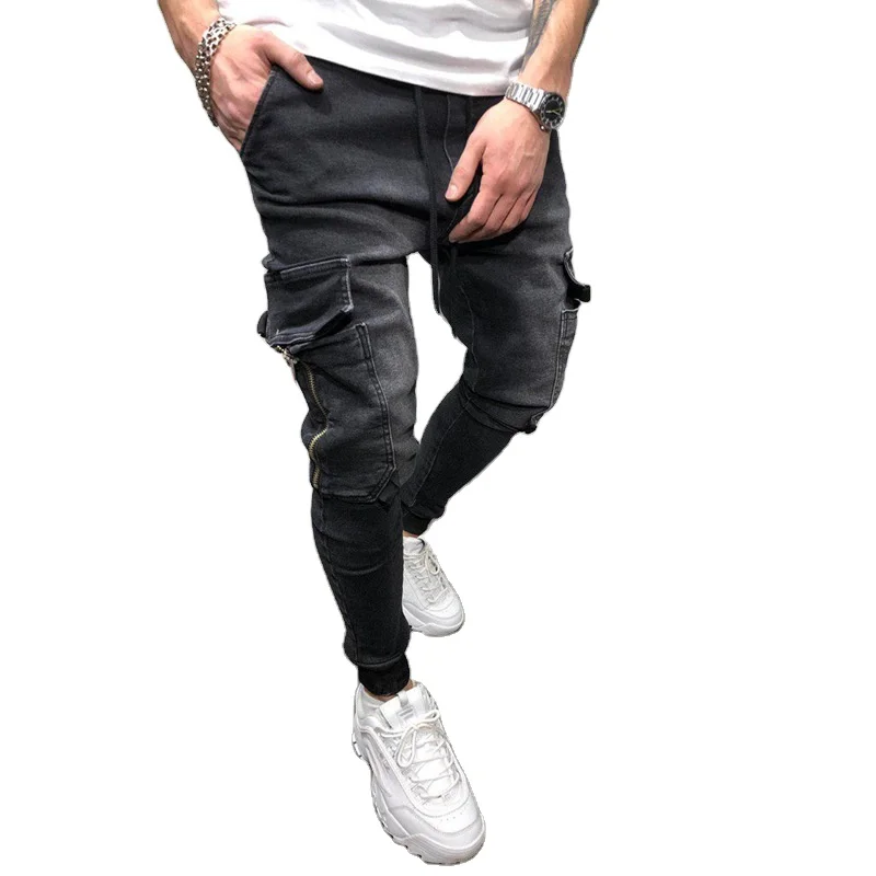mens clothing manufacturing jeans men slim custom jeans skinny Leggings zipper pocket custom mens jeans