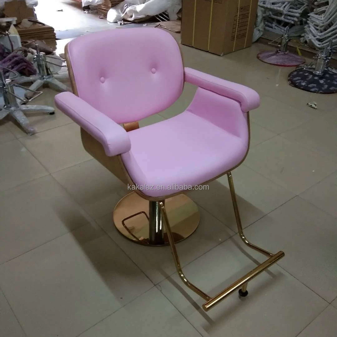 wooden hairdresser chair styling salon chairs pink  hair styling products chair